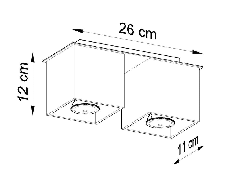 Taklampa QUAD 2 Vit | SL.0065 | Svetrend