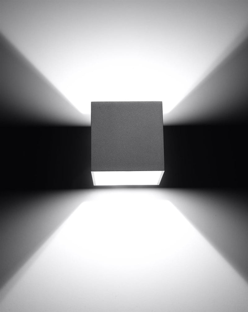 Vägglampa QUAD 1 grey | SL.0058 | Svetrend
