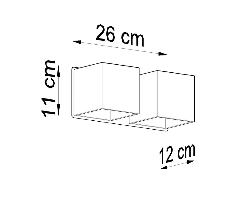 Vägglampa QUAD 2 Vit | SL.0656 | Svetrend