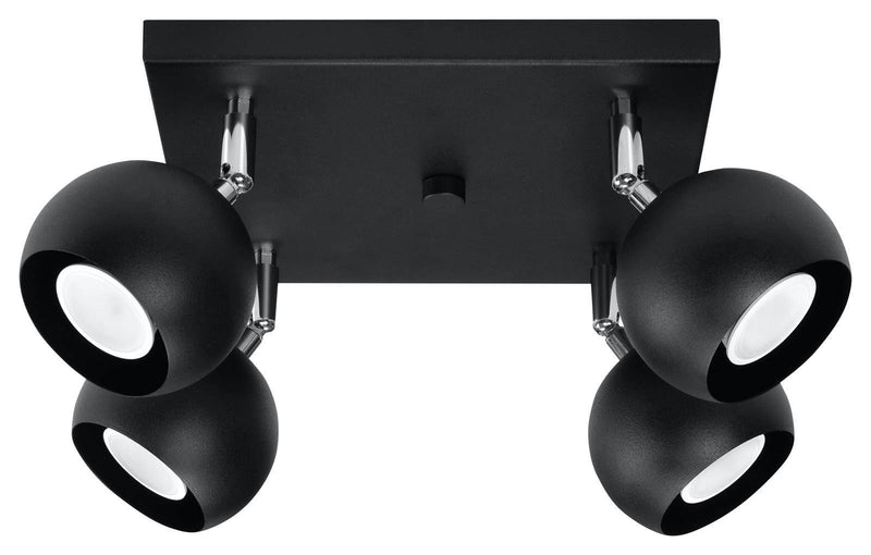 Taklampa OCULARE 4 Svart | SL.0446 | Svetrend