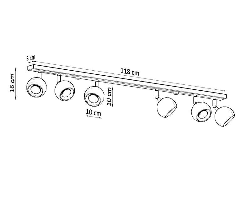 Taklampa OCULARE 6L Svart | SL.0448 | Svetrend