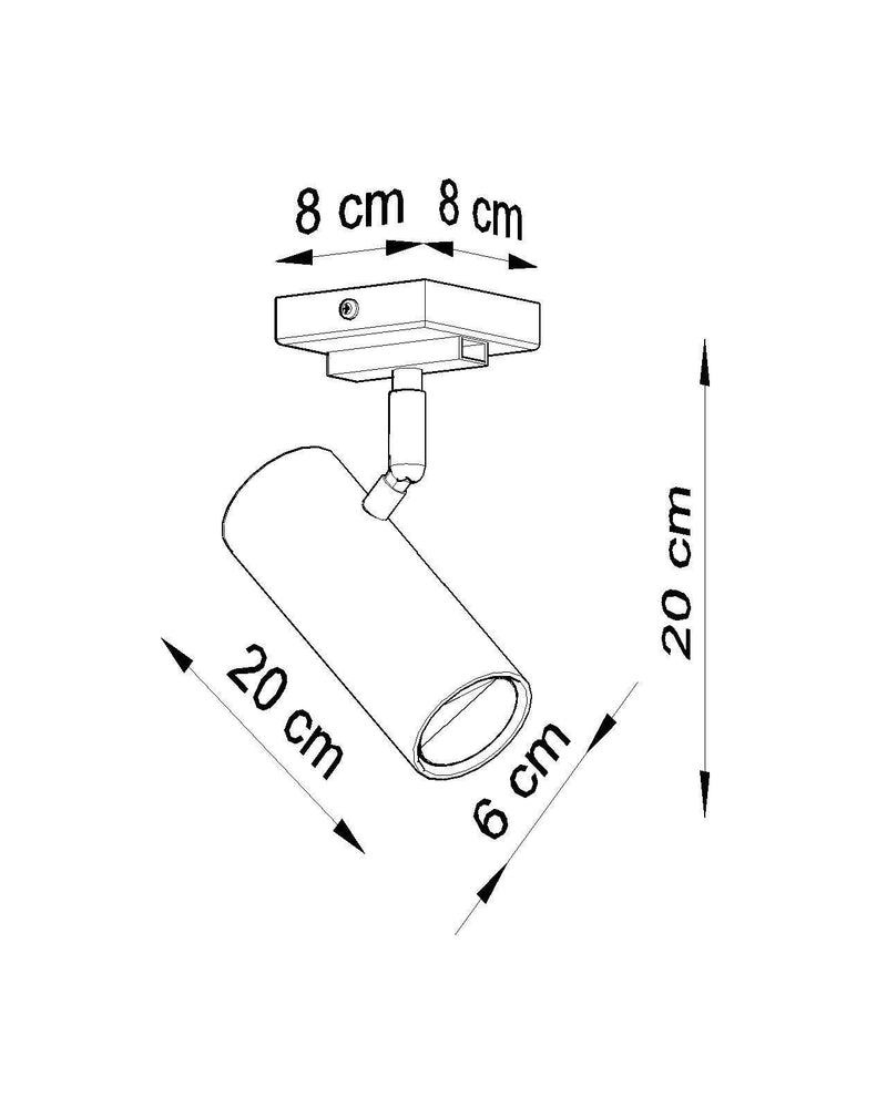 Taklampa DIREZIONE 1 Vit | SL.0495 | Svetrend