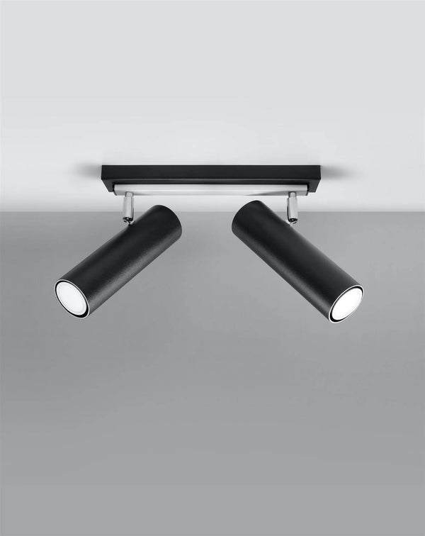 Taklampa DIREZIONE 2 Svart | SL.0500 | Svetrend