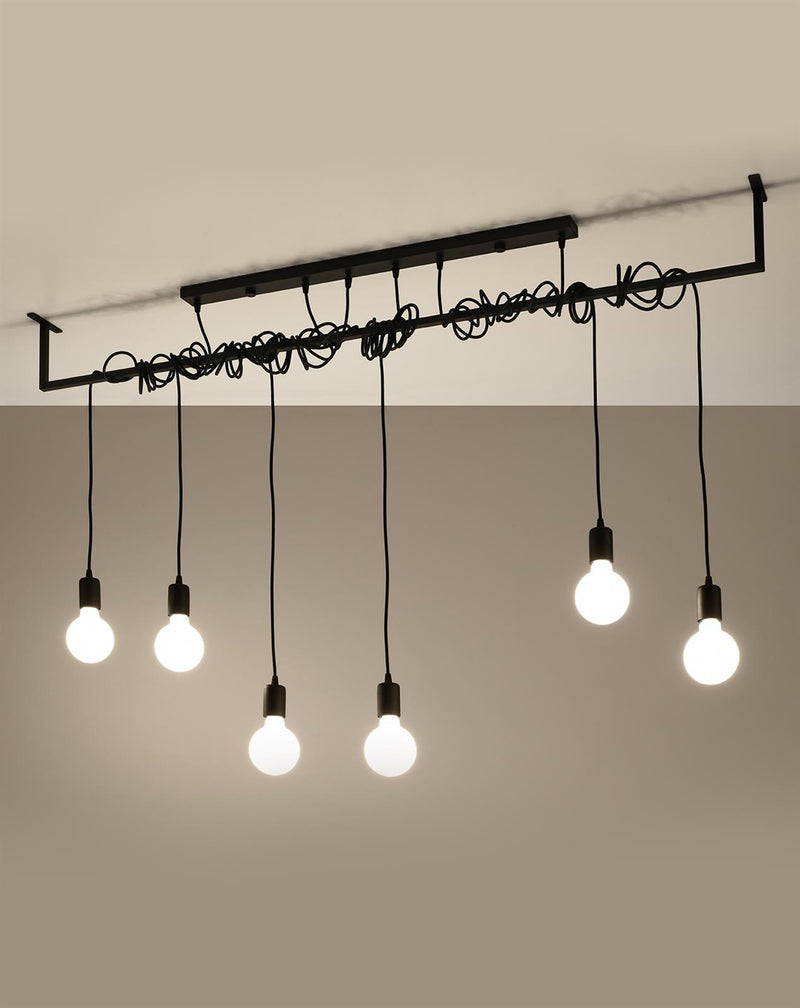Ljuskrona SALAMANCA 6 Svart | SL.0896 | Svetrend