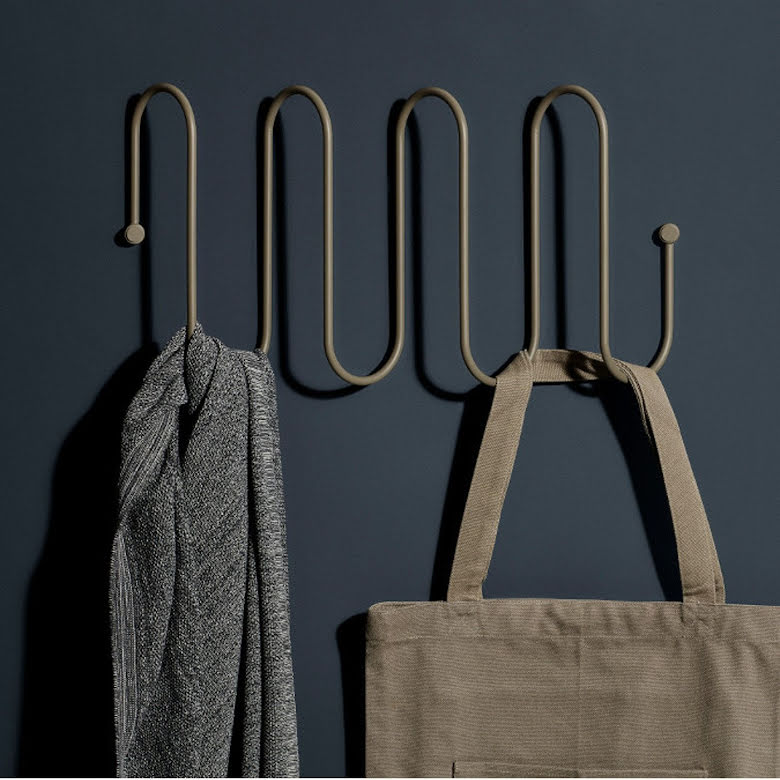 Curl Väggkrok Klädhängare 49 cm Stål Steel Gray | 65921 | Svetrend