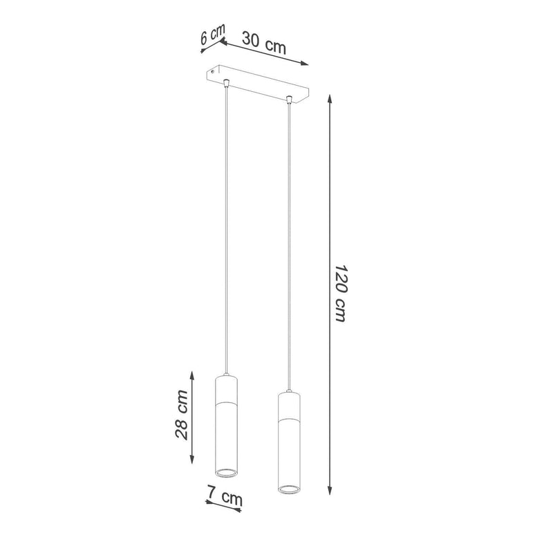 Taklampa ZANE 2 grey | SL.0966 | Svetrend