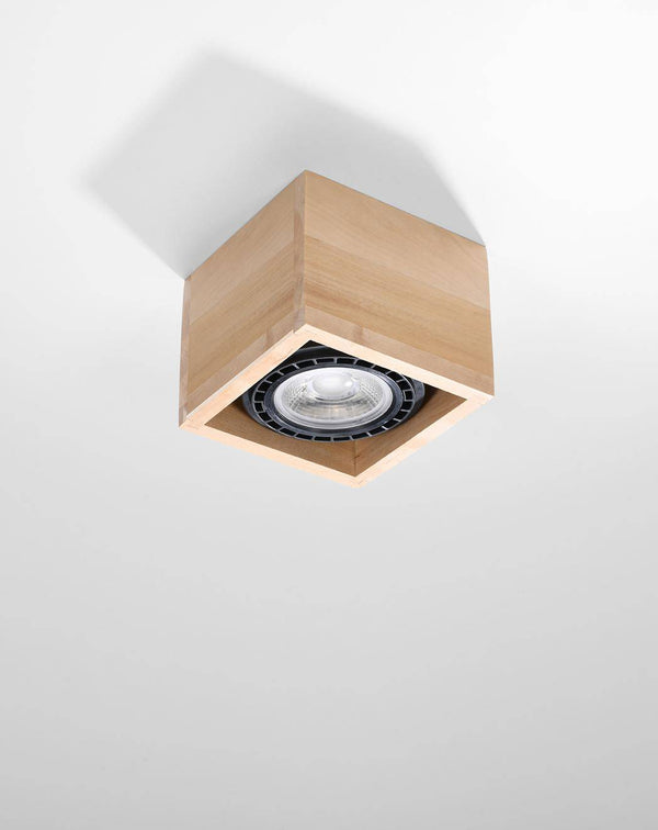 Taklampa QUATRO 1 natural wood | SL.0915 | Svetrend