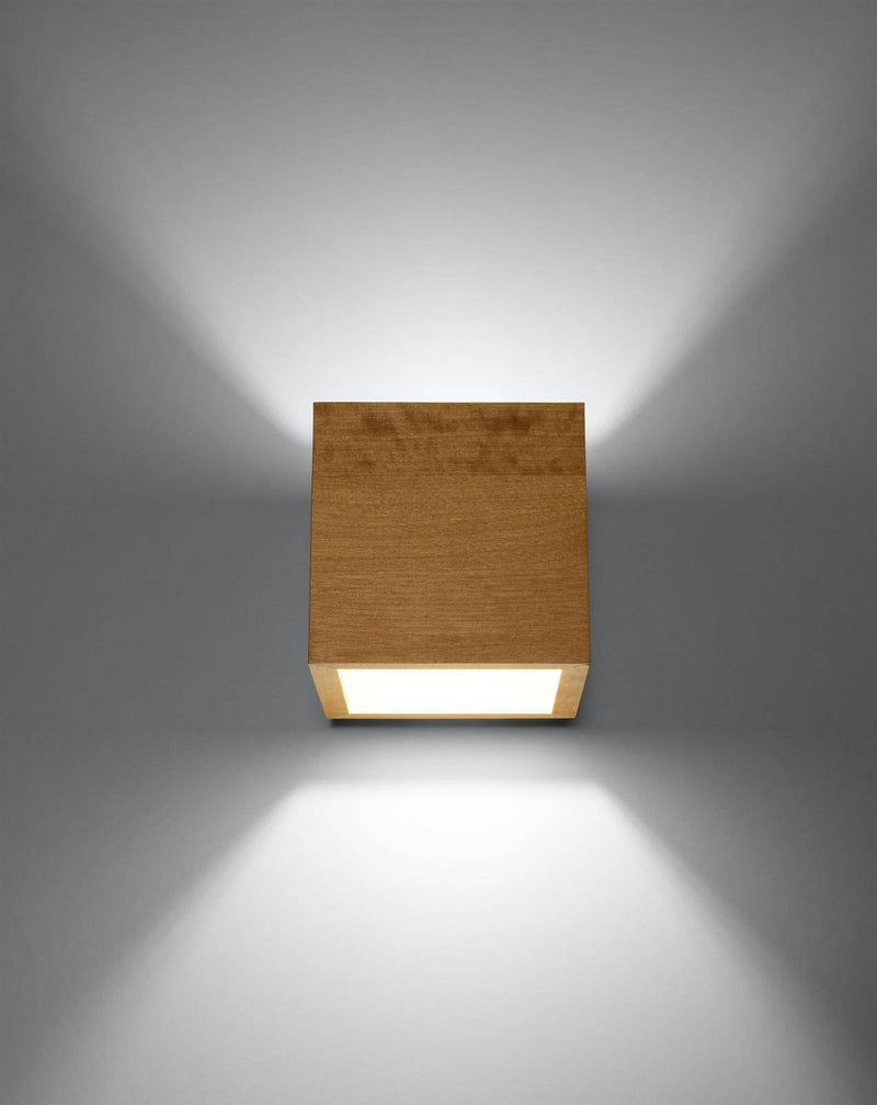 Vägglampa QUAD natural wood | SL.0491 | Svetrend