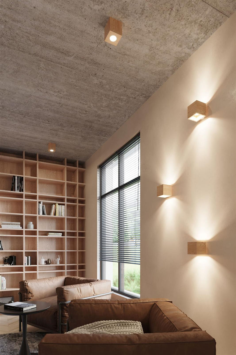 Vägglampa QUAD natural wood | SL.0491 | Svetrend