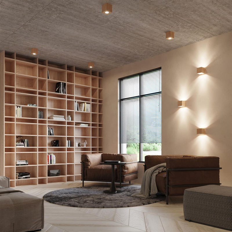 Vägglampa QUAD natural wood | SL.0491 | Svetrend