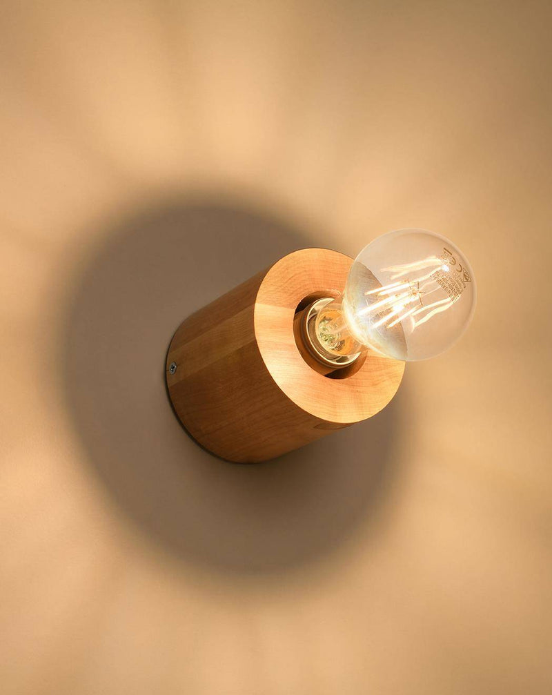 Vägglampa SALGADO natural wood | SL.0673 | Svetrend