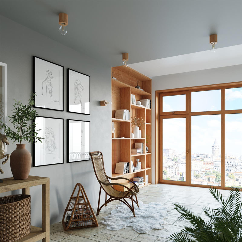 Vägglampa SALGADO natural wood | SL.0673 | Svetrend