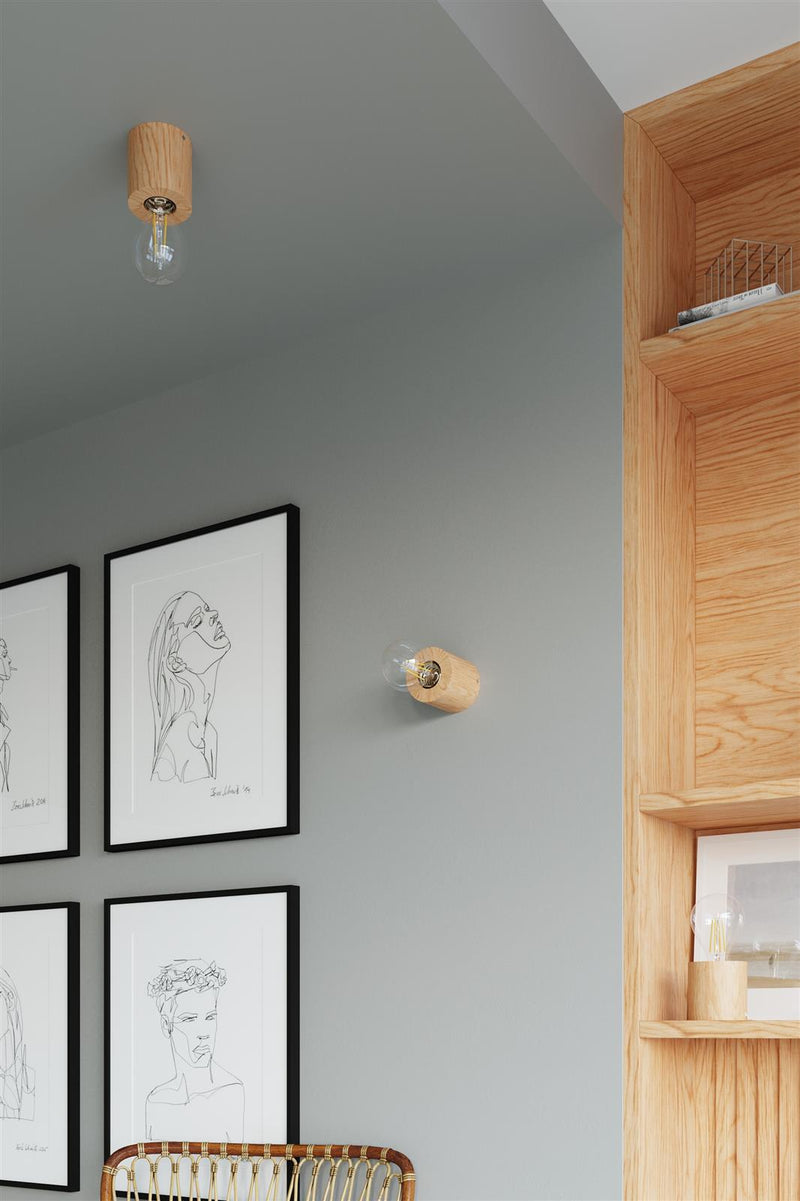 Vägglampa SALGADO natural wood | SL.0673 | Svetrend