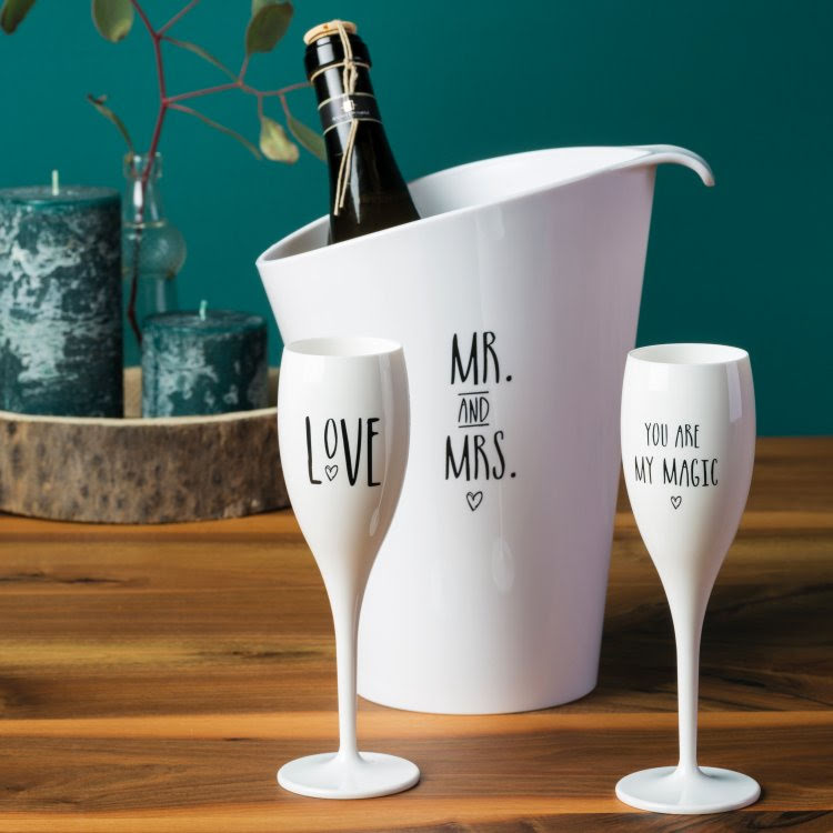 CHEERS Love, Champagneglas med print 6-pack 100ml | K3780525 | Svetrend