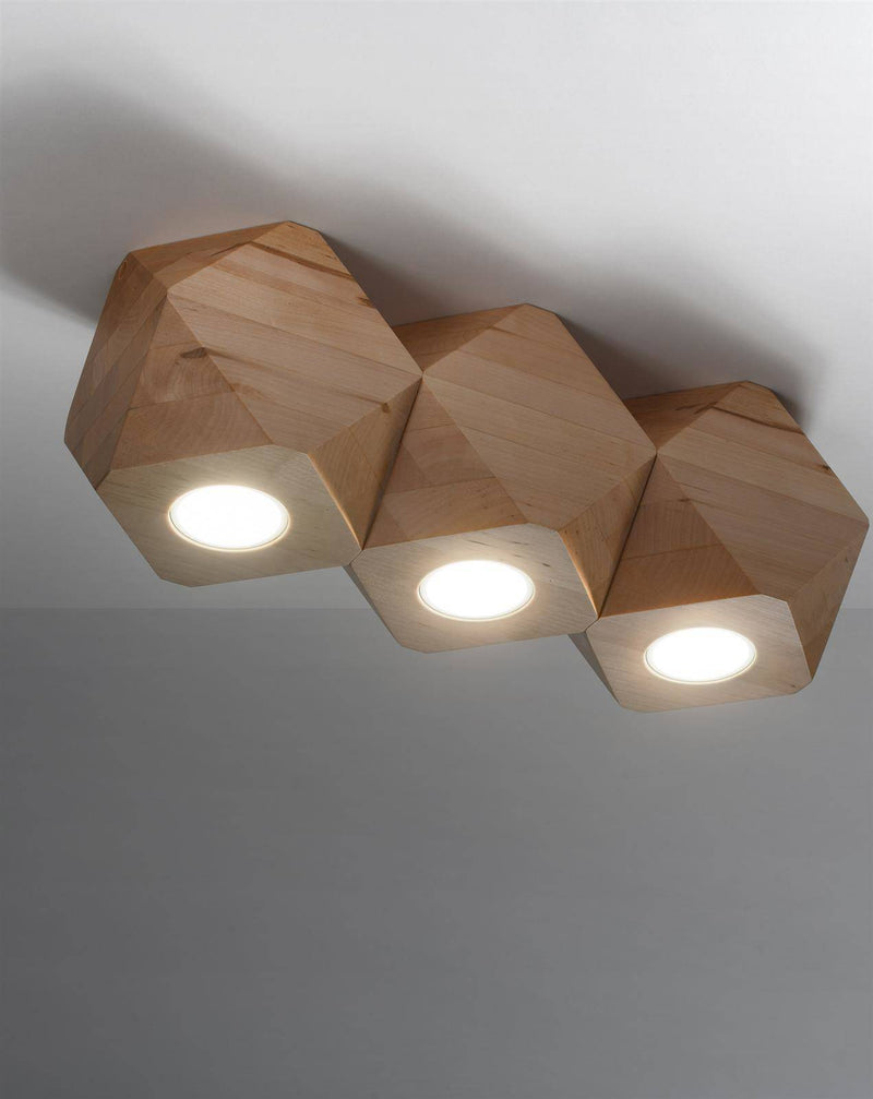 Taklampa WOODY 3 natural wood | SL.1010 | Svetrend