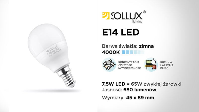 LED Glödlampa E14 4000K 7,5W 680lm | SL.0971 | Svetrend