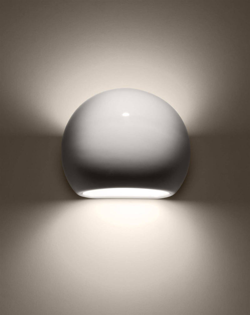 Varnished vägglampa GLOBE Vit gloss | SL.1026 | Svetrend