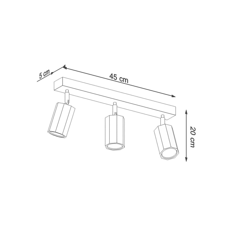 Taklampa ZEKE 3 oak | SL.1030 | Svetrend