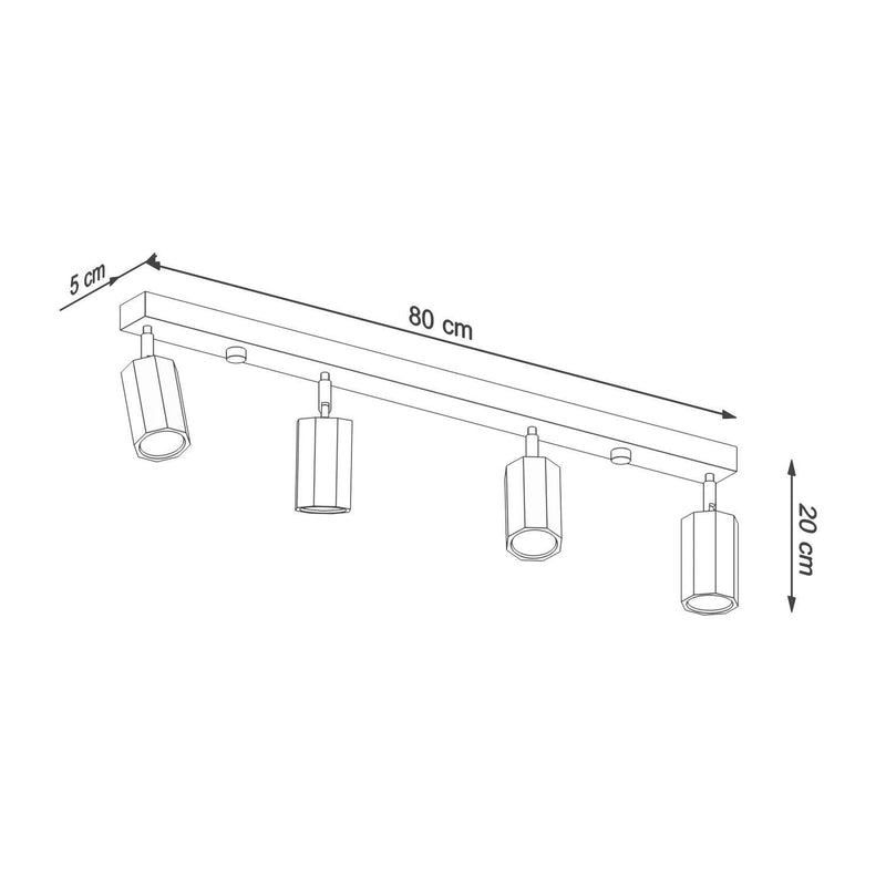 Taklampa ZEKE 4 oak | SL.1031 | Svetrend