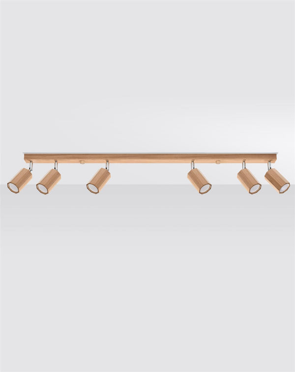 Taklampa ZEKE 6 oak | SL.1032 | Svetrend