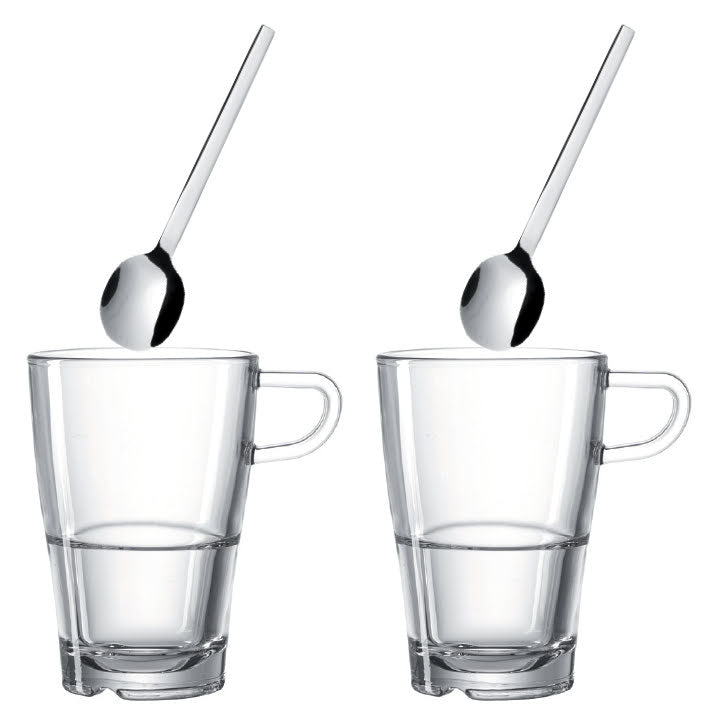 Kaffeset - Kaffekopp och sked x 2 - Latte Macchiato | 024024 | Svetrend