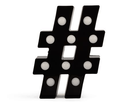 Lampa Led Hashtag Symbol (Svart) | 8451-1 | Svetrend