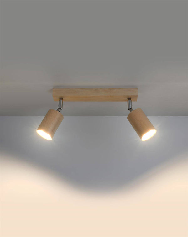 Taklampa BERG 2 natural wood | SL.0702 | Svetrend