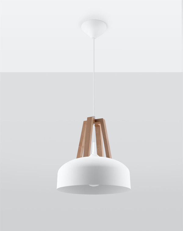 Taklampa CASCO Vit/natural wood | SL.0388 | Svetrend