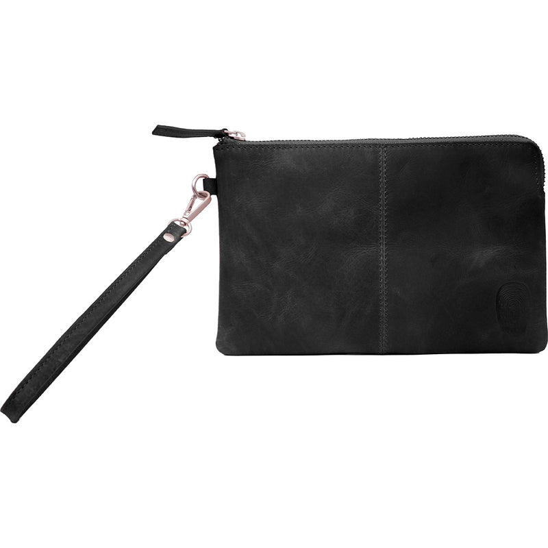 Alpha clutch - black leather