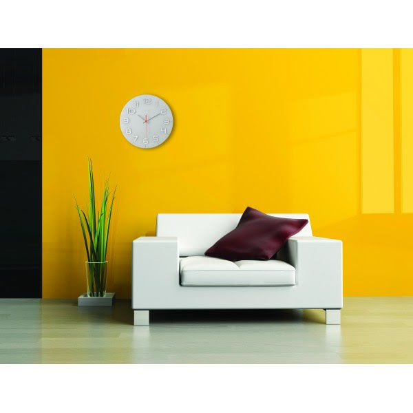 Classy Round ø30 Väggklocka Vit/Glas | 8817WI | Svetrend