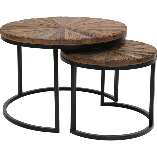 Luc rustic coffee table - set of 2 pcs