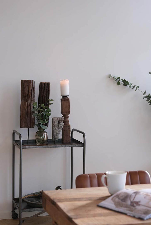 Bastian candlestick in reclaimed wood