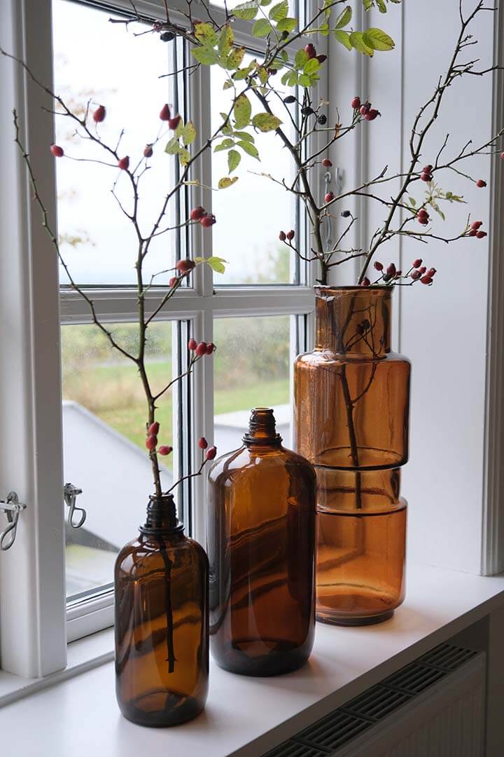 Clooney glass vase - dark amber