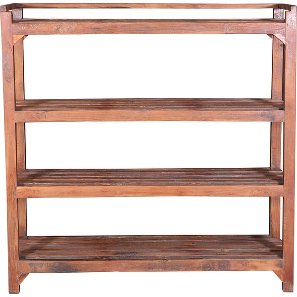 Old wooden bookshelf