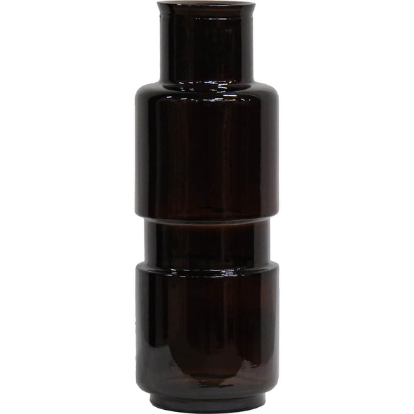 Clooney glass vase - chocolate