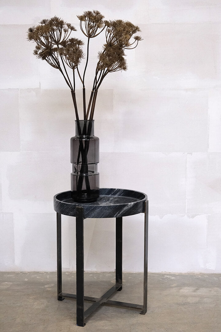 Harvard side table with marble tray