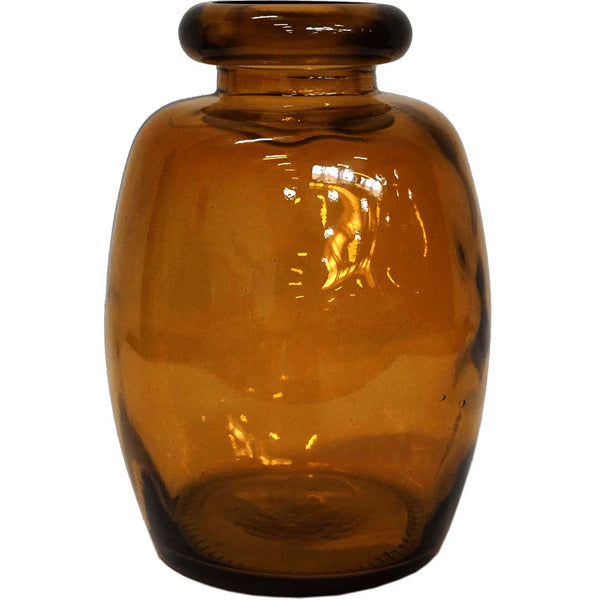 Shape glass vase S - dark amber
