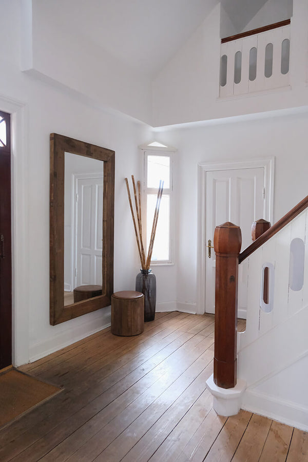 Laco floor mirror with wooden frame