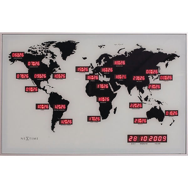 World Time Digit, Väggklocka | 2897 | Svetrend