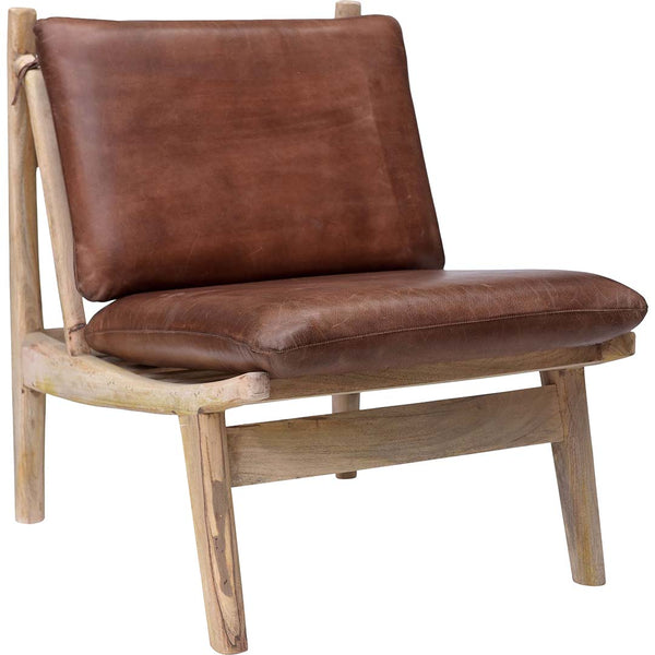 James lounge chair - brown leather