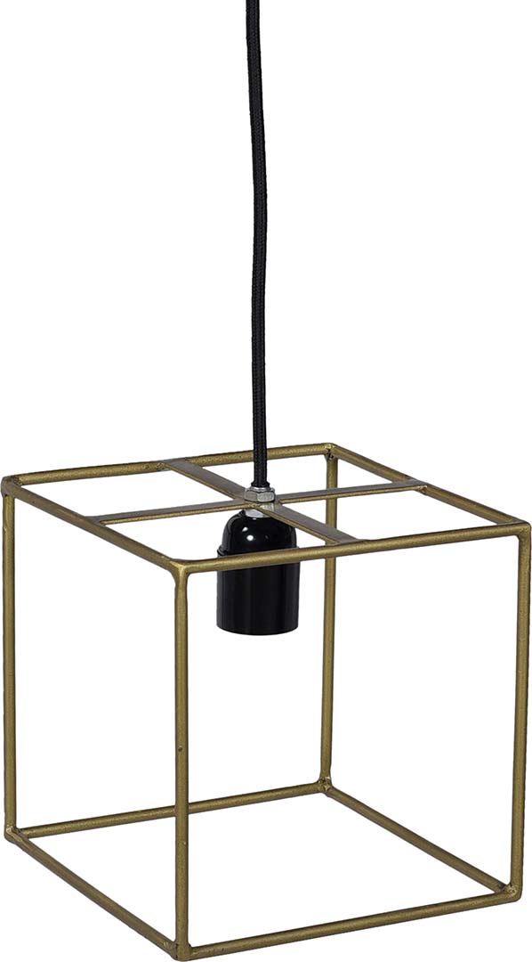 Square pendant lamp - brass