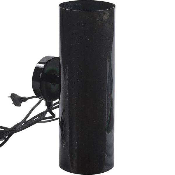Jonah cylindrical wall lamp - dark blue marbled