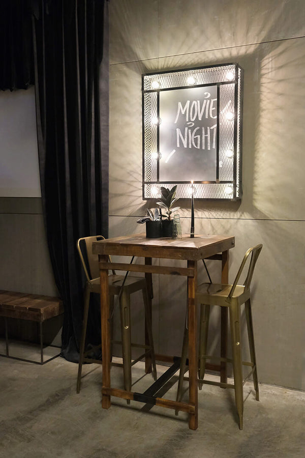 Calcutta rustic wooden bar table - S