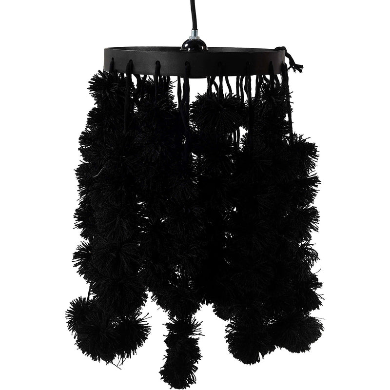 Pendant lamp with black tassels