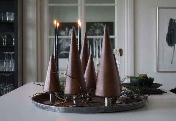 Christmas tree in leather - L