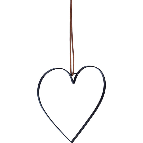 Heart with leather cord - M