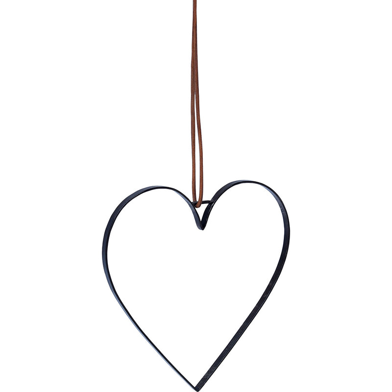 Heart with leather cord - M