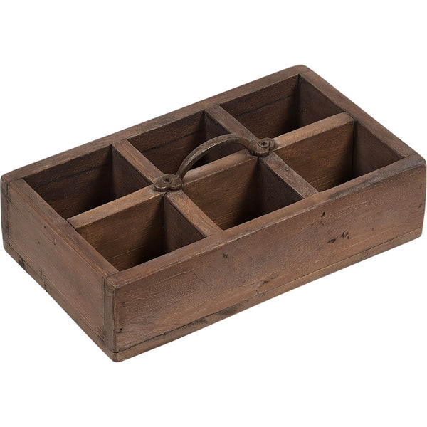Mona wooden box with 6 compartments