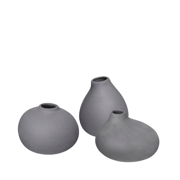 Nona Set med 3 Vaser Pewter | 66223 | Svetrend