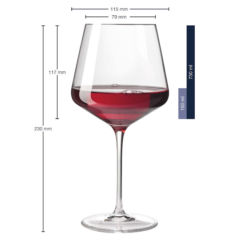 Burgundy Rödvinsglas, 730ml Puccini 6-pack | L069555 | Svetrend